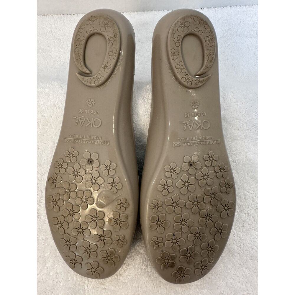 oka B Crystal Embellished Waterproof Jelly Ballet Flats Gray Size - Picture 10 of 10